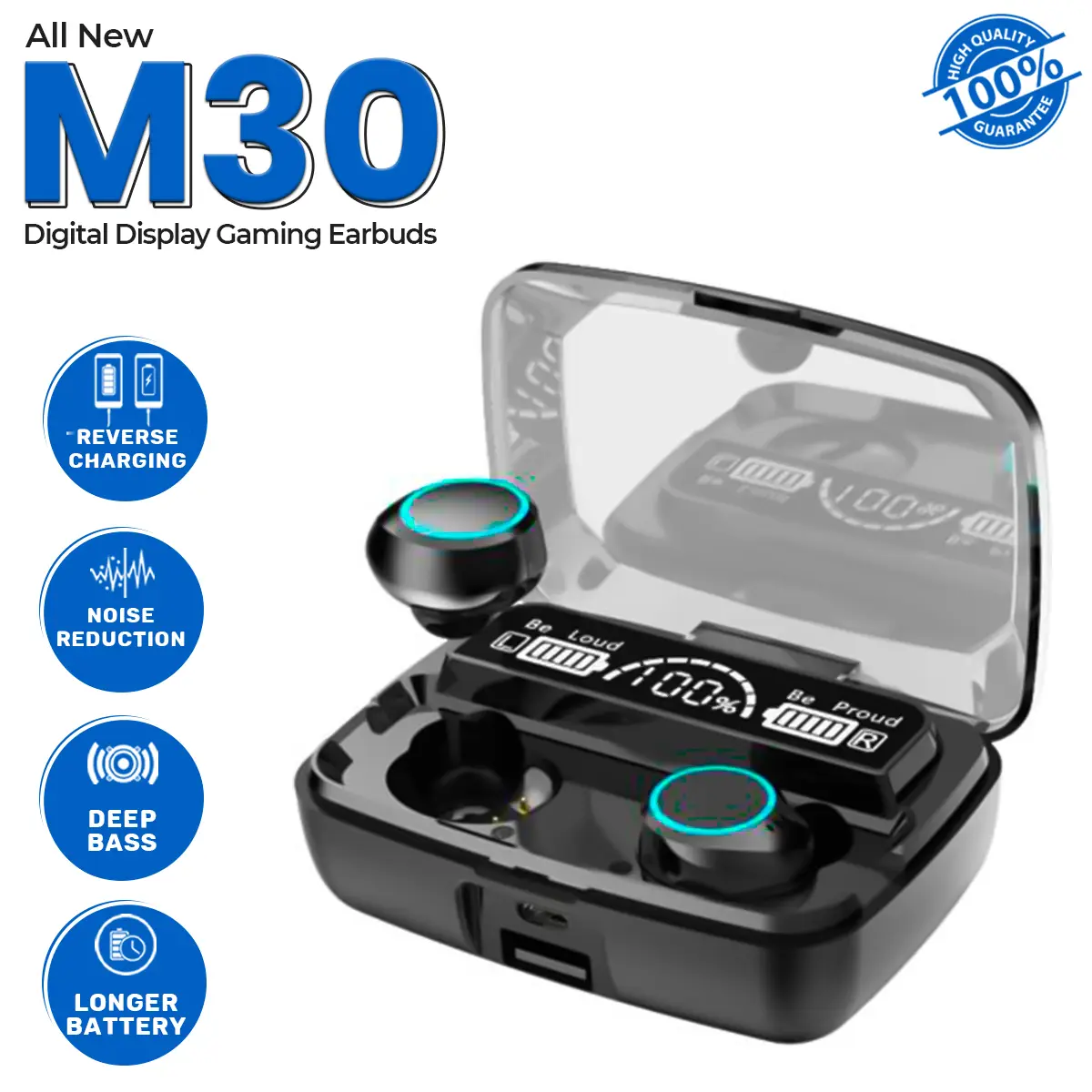 M30 Pro Tws Bluetooth 5.2 Earbuds