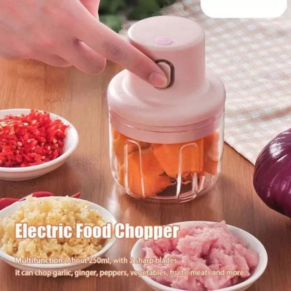 Electric Mini Grinder Food Chopper Combo Set (1 Machine 2 Bottle)